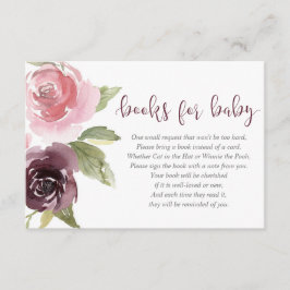 Cartão De Informações Pedido de livro de chás de fraldas da menina embeb