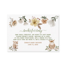 Pedido de Livro de Chás de fraldas de Boho Woodlan