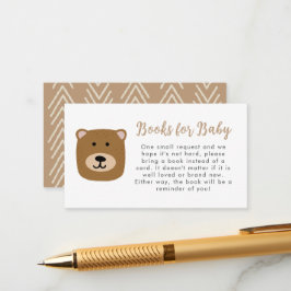 Cartão De Informações Pedido de Livro de Chás de fraldas do Urso de Tedd