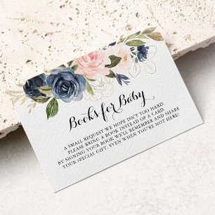 Cartão De Informações Pedido de Livro de Chás de fraldas Invernos Elega