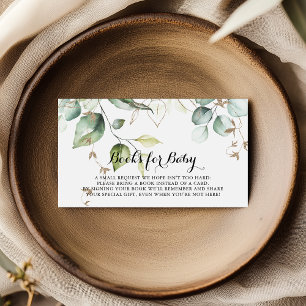 Cartão De Informações Pedido de Livro de Chás de fraldas Verde Dourado E