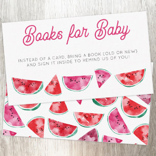Cartão De Informações Pedido de Livro de Chuvada de Bebê em Aquarela de 