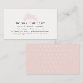 Cartão De Informações Pedido de Livro de Coelho Saltitante Rosa Simples