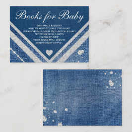 Cartão De Informações Pedido de Livro Denim e Diamantes