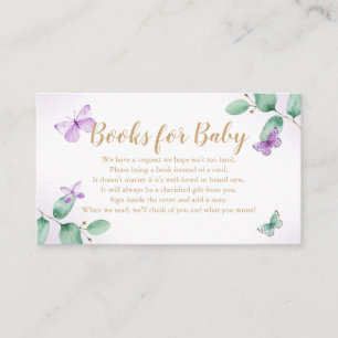 Cartão De Informações Pedido de Livro para a Borboleta Eucalyptus Chá de