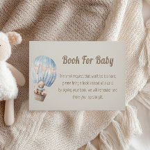 Pedido de Livro para Chá de Bebê Balão de Ar do Ur