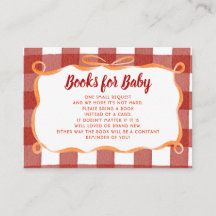 Pedido de Livro para Chá de Bebê com Xadrez de Abó