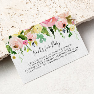 Cartão De Informações Pedido de Livro para Chás de Bebê de Outono Colori