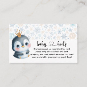 Cartão De Informações Pedido de Livro Pinguim Cute Baby Penguin