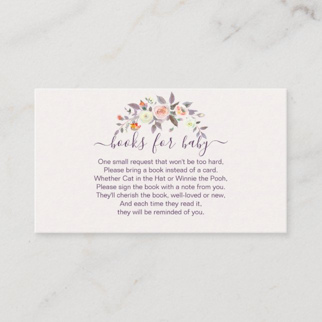 Cartão De Informações Pedido de Livro PixDezines, Rosas do Jardim Pastel (Frente)