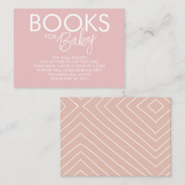 Cartão De Informações Pedido de Livro Rosa Boho e Blush