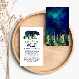 Cartão De Informações Pedido de Livros para Chá de Bebê Born To Be Wild
