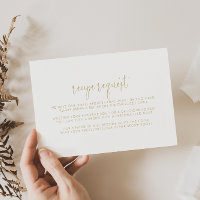 Pedido de Receita de Casamento em Script Elegante 