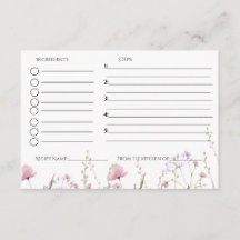 Pedido de receita de chá de noiva com flores silve