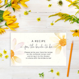 Cartão De Informações Pedido de Receita de Chá de panela de Flor Selvage