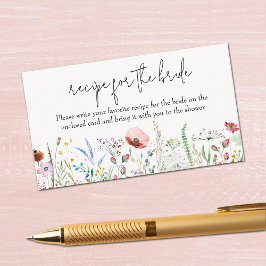 Cartão De Informações Pedido de Receita de Chá de panela de Flor Selvage