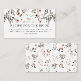 Cartão De Informações Pedido de Receita de Chá de panela de Flor Selvage