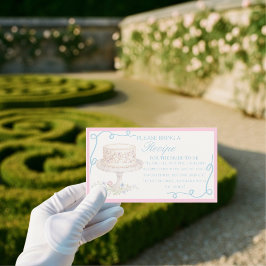 Cartão De Informações Pedido de Receita para Festa de Jardim Regência Ch