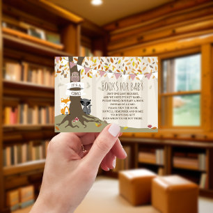 Cartão De Informações Pedido do livro do bebé das criaturas da floresta