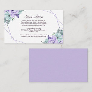 Cartão De Informações Peônias de Aguarela com Detalhes Geométricos de La