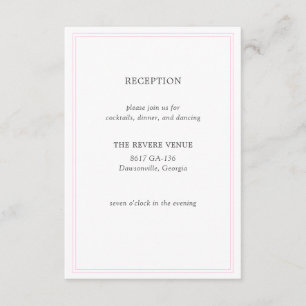 Cartão De Informações Peony Pink Modern Wedn Enclosure Card