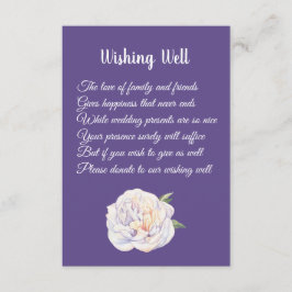 Cartão De Informações Peony Violet Purple Weding Wishing Cards
