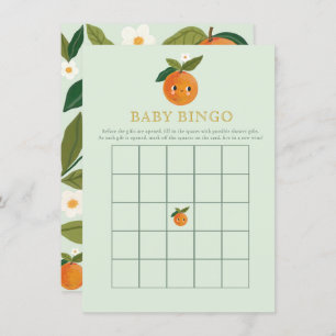 Cartão De Informações Pequena Chá de fraldas de laranja doce Jogo Baby B