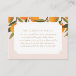 Cartão De Informações Pequena Cutie no Way Girl Chá de fraldas Personali