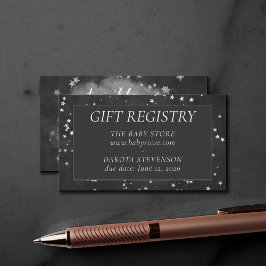 Cartão De Informações Pequena Estrela Brilhante | Registro de Chás monoc