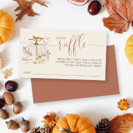 Cartão De Informações Pequena Fralda de Abate Chá de fraldas de Raffle