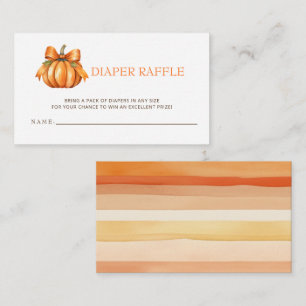 Cartão De Informações Pequena Fralda de abóbora Raffle