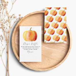 Cartão De Informações Pequena Fralda de Abóbora Raffle