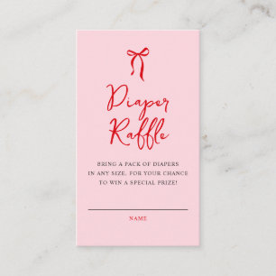 Cartão De Informações Pequena Fralda de Raffle Chá de fraldas