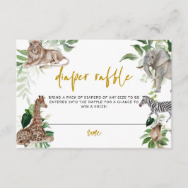 Cartão De Informações Pequena Fralda de safari selvagem Raffle