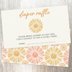 Cartão De Informações Pequena Fralda Sunshine Raffle