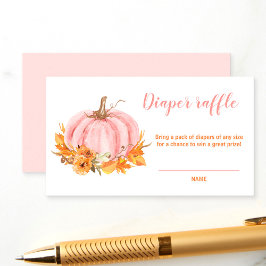 Cartão De Informações Pequena placa de Fralda rosa-Chá de fraldas cor-de