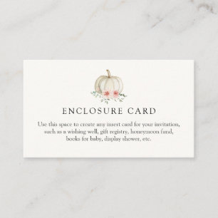 Cartão De Informações Pequena Placa de Gabinete Personalizada Pumpkin Ro