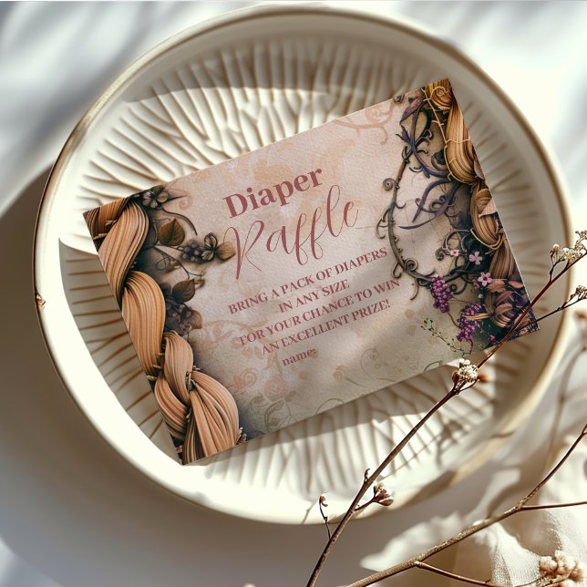 Cartão De Informações Pequena Princesa Fairytale Diapper Raffle (Criador carregado)