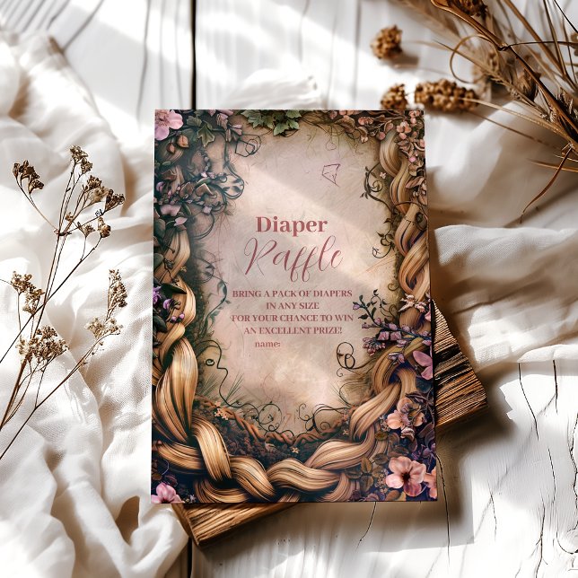 Cartão De Informações Pequena Princesa Fairytale Diapper Raffle (Criador carregado)