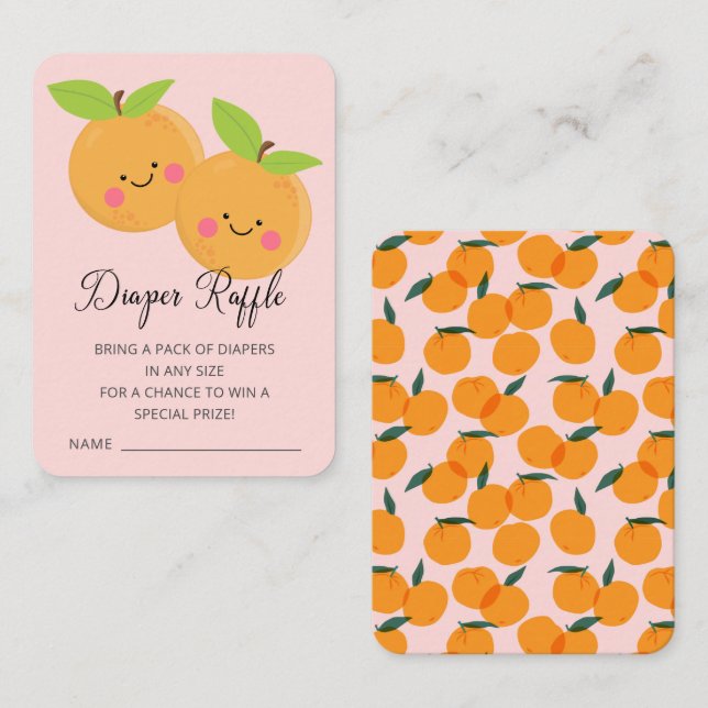 Cartão De Informações Pequenas Cuecas - Fralda Raffle (Frente/Verso)