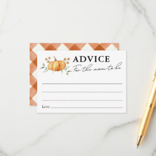 Cartão De Informações Pequeno Abóbora Conselho de Chá de fraldas Neutro 