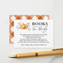 Cartão De Informações Pequeno Abóbora Livros de Chá de fraldas Neutro pa