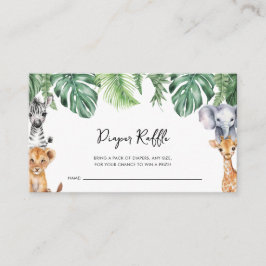 Cartão De Informações Pequeno Carneiro de Fralda Safari Safari