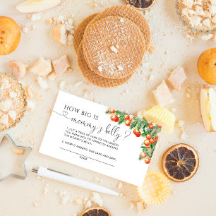 Cartão De Informações Pequeno chá de fraldas Cutie Como é Grande A mamãe