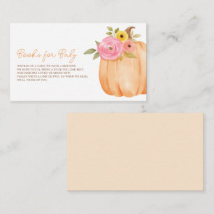 Cartão De Informações Pequeno Chá de fraldas de Abóbora