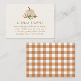 Cartão De Informações Pequeno Chá de fraldas de Abóbora Chá