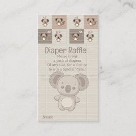 Cartão De Informações Pequeno Coala Feliz