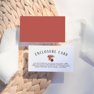 Cartão De Informações Pequeno Cogumelo Invólucro de Chás de fraldas de