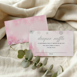 Cartão De Informações Pequeno Floco de neve Frio de inverno Fralda Raffl