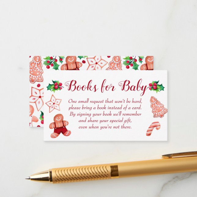 Cartão De Informações Pequeno Gingerpão Livros de Chá de fraldas para Be (Frente/Verso In Situ)